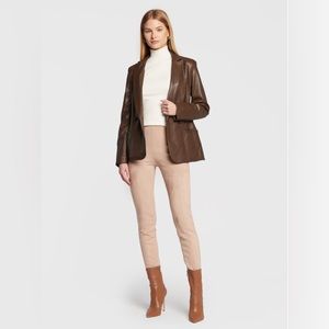 New! Beautiful Guess Emelie Blazer. Size S. Soft faux-leather jacket.